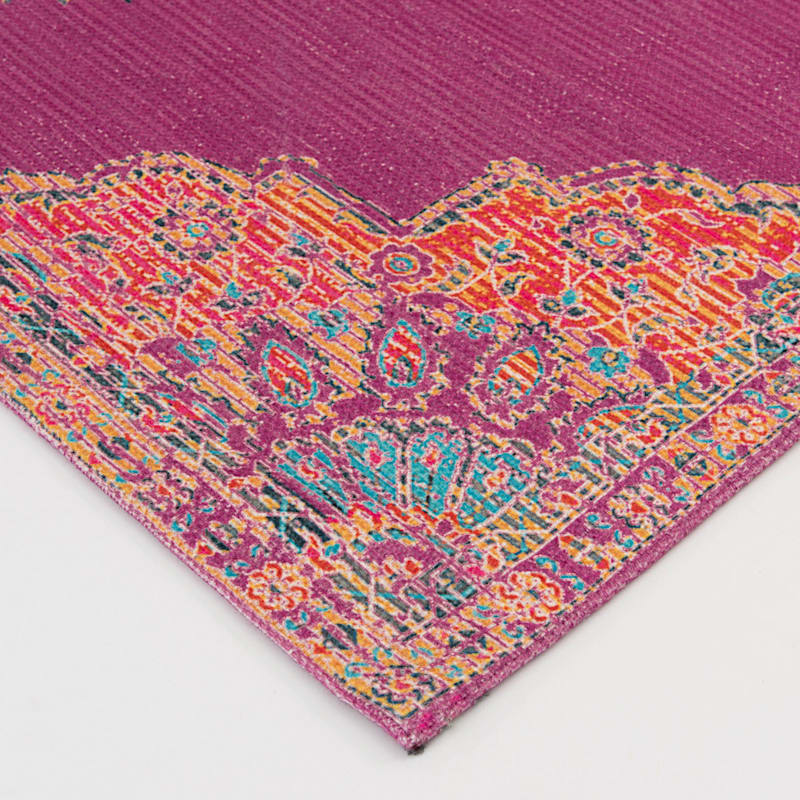 (E289) Gamada Pink Indoor/Outdoor Woven Area Rug, 5x7 At Home