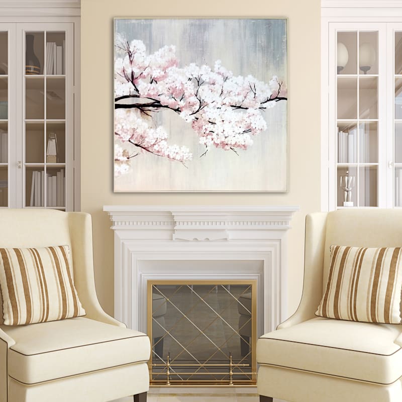 Tracey Boyd 41X41 Blossoms Embellished Framed Canvas Art | At Home