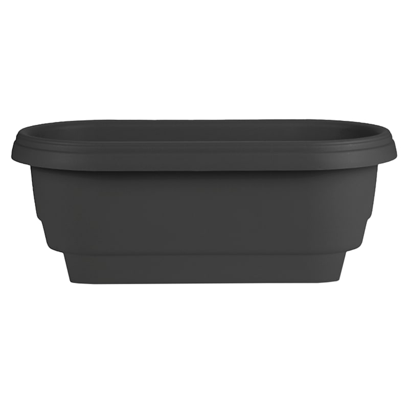 24in. Deck Rail Planter Black. Fits Both 4/6in. Deck Rail | At Home
