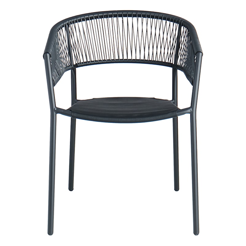 Crosby St. Brody Wicker Patio Chair, Black