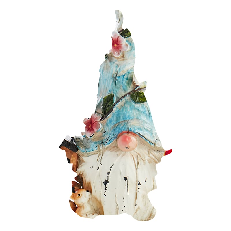 Blue Hat Gnome Outdoor Garden Statue, 9"