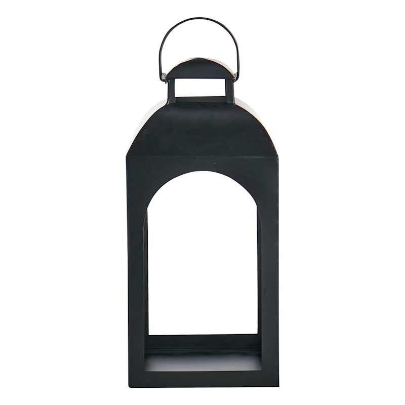 Providence Black Metal Arch Lantern, 17"