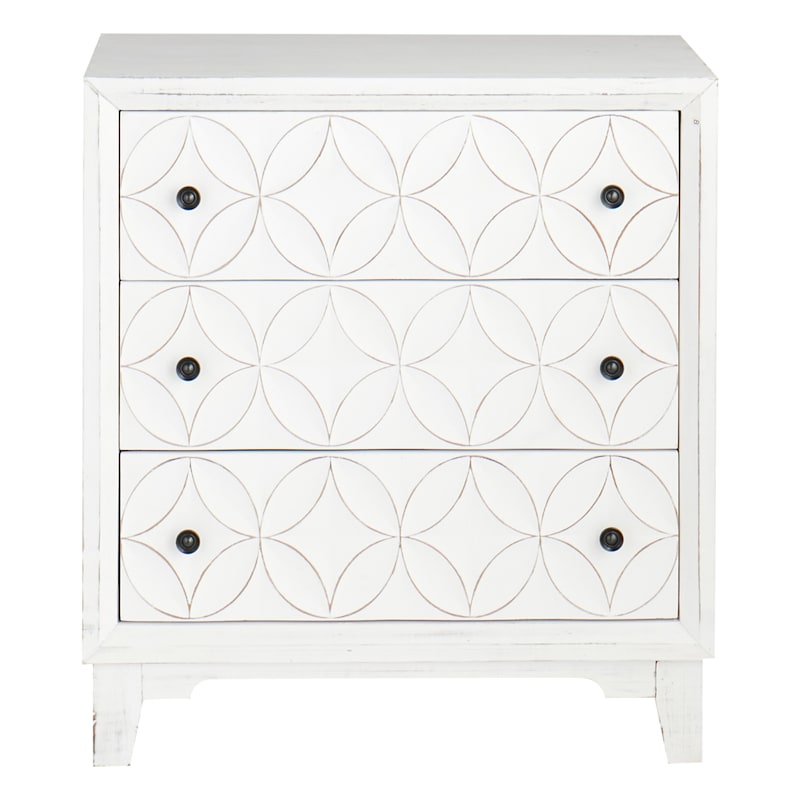 Providence Lorie 3-Drawer Cabinet, White