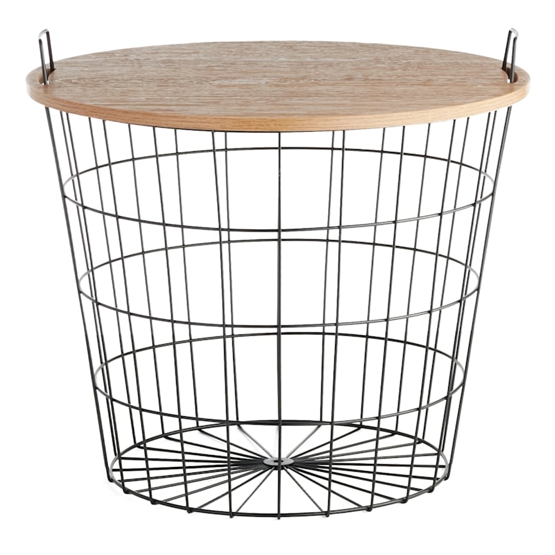 Honeybloom Wire Basket Storage Table