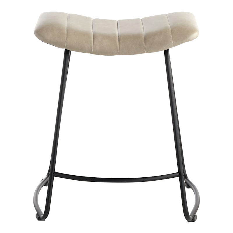 Crosby St Jude Grey Backless Counter Stool, 24"
