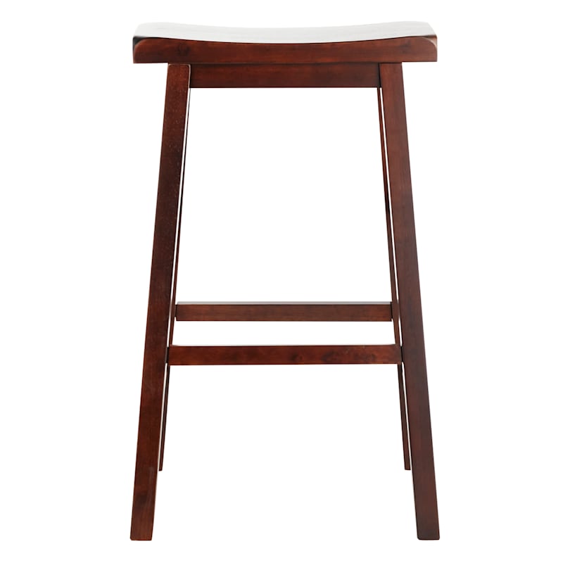 Providence Dark Walnut Saddle Stool, 29"