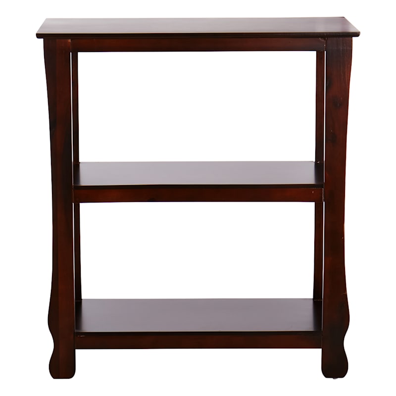 Providence Theodore 3-Tier Thick Leg Bookshelf, Brown