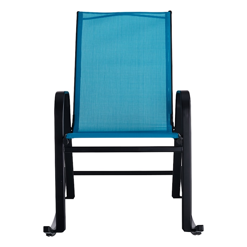 Sling Patio Rocking Chair, Turquoise