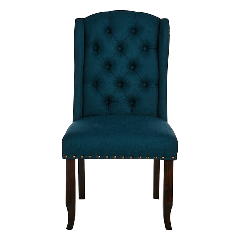 Providence Aahmad Winged Dining Chair, Navy