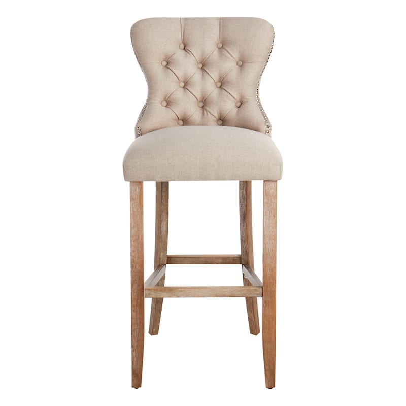 Providence Ring Back Barstool, Linen