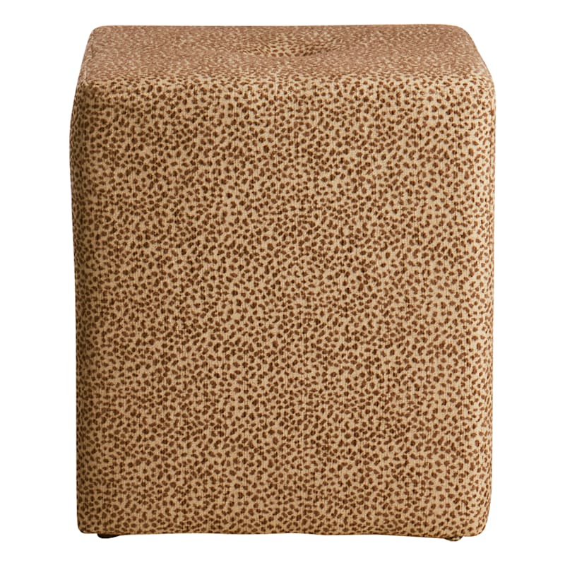 Found & Fable Spot Ottoman, Brown