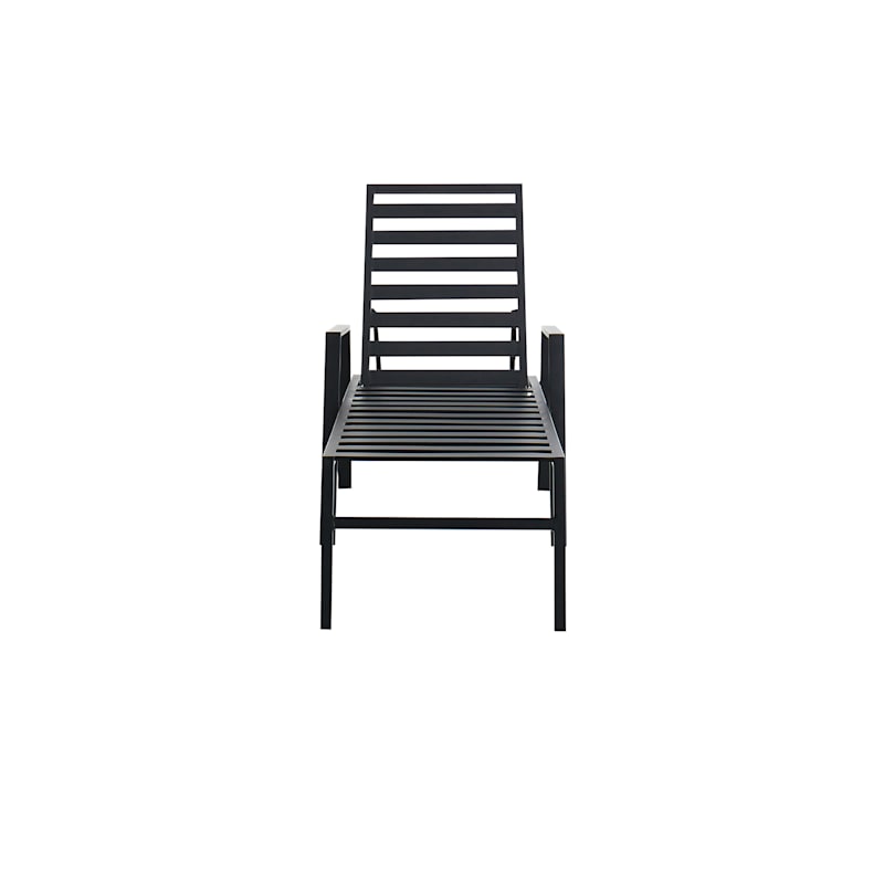 Grammercy Black Patio Chaise Lounge Chair
