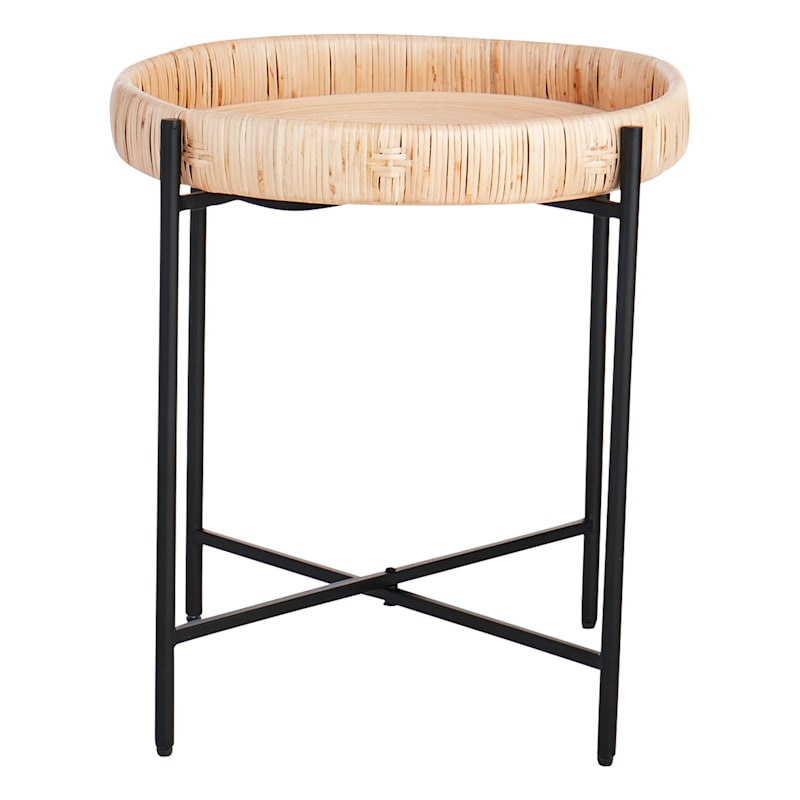 Found & Fable Briar Rattan Folding Table