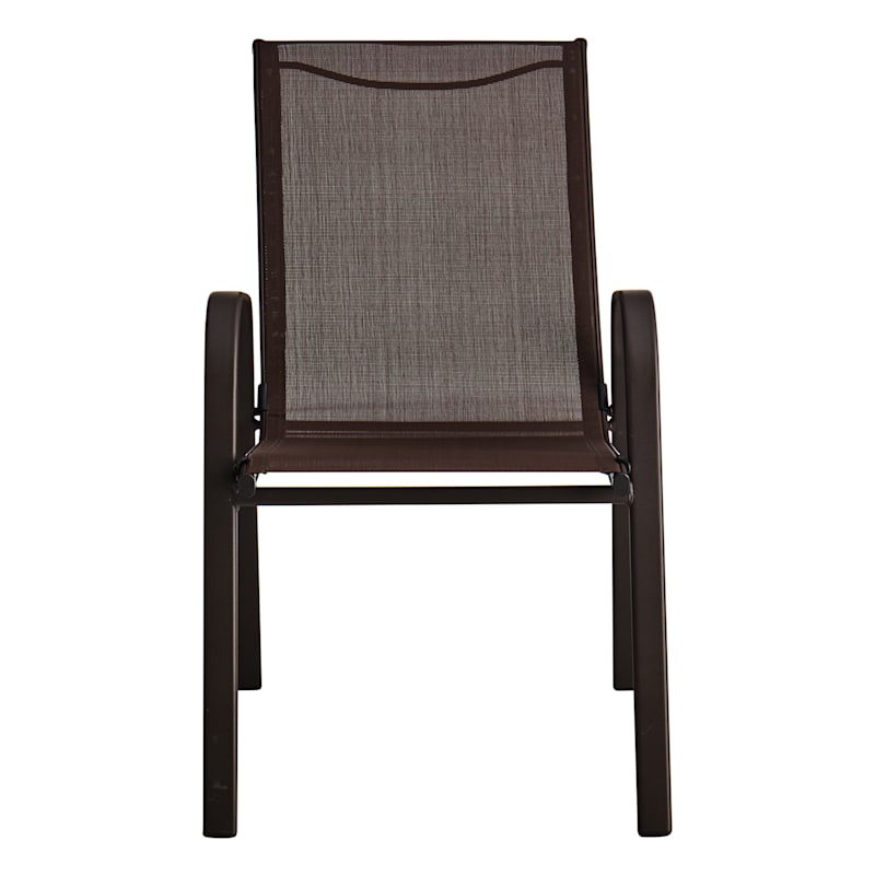 Brown sling back patio chairs shop