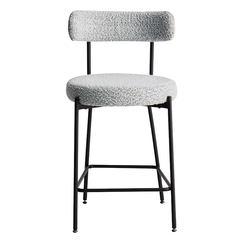 Crosby St. Harwood Counter Stool, White & Black
