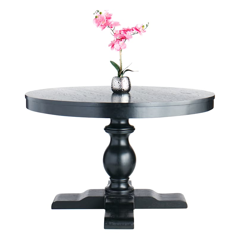Providence Evening Mist Black Cylinder Table Pedestal, Top & Base Sold Separately