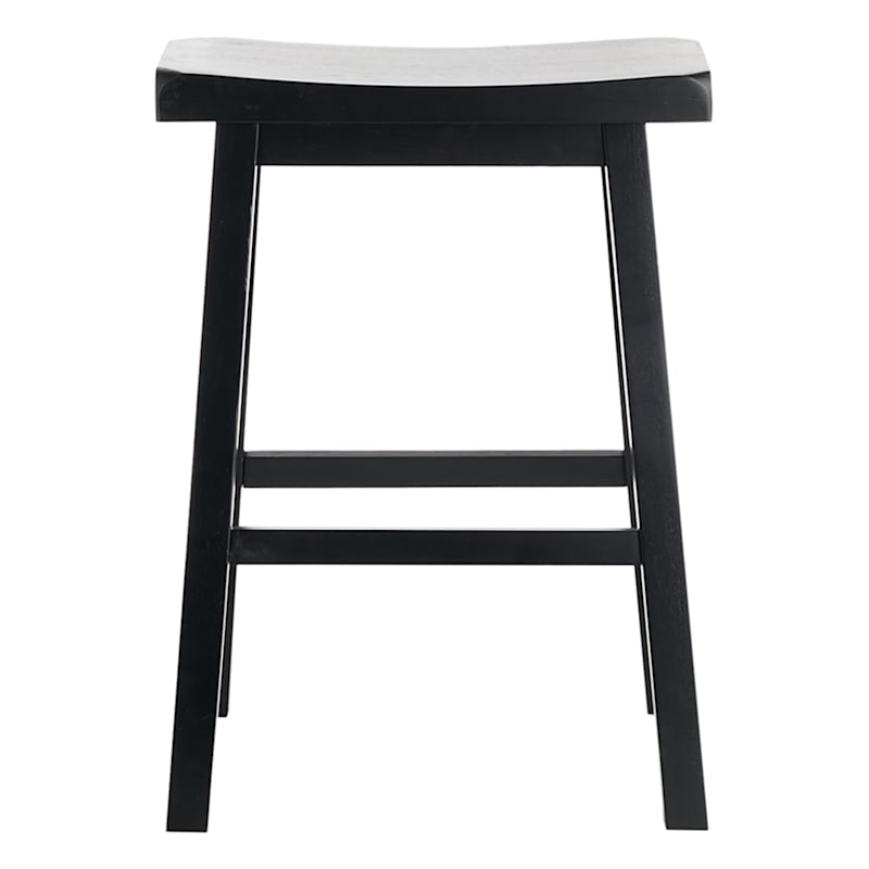 Providence Black Saddle Counter Stool, 24"