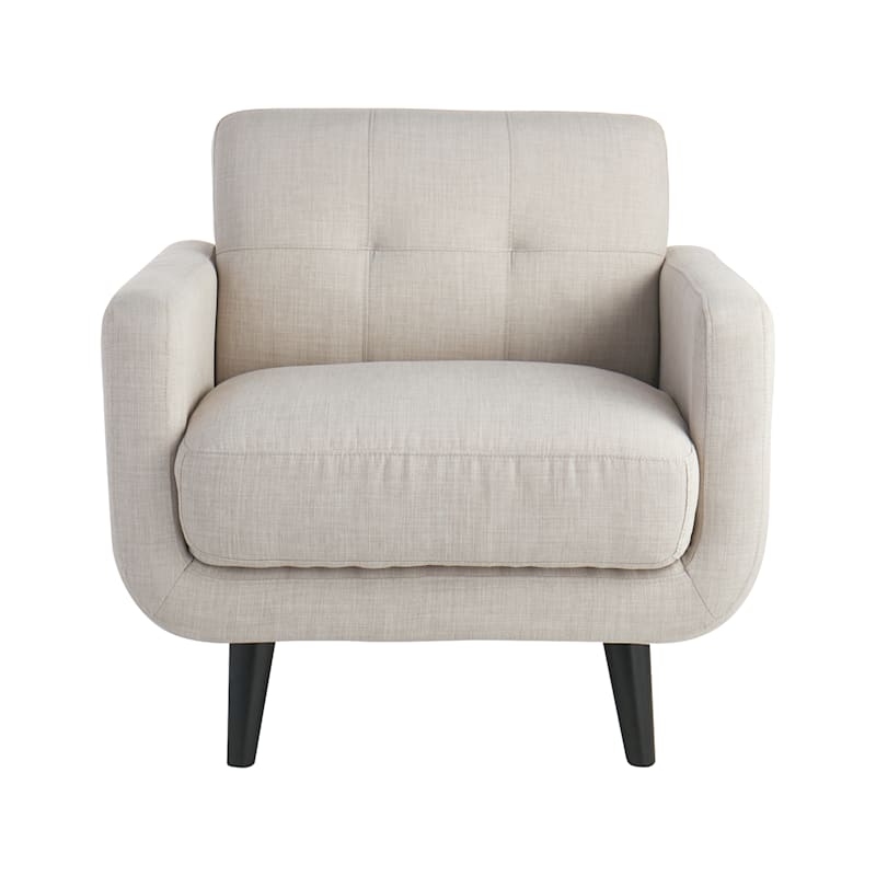 Crosby St Hadley Tufted Back Accent Chair, Taupe