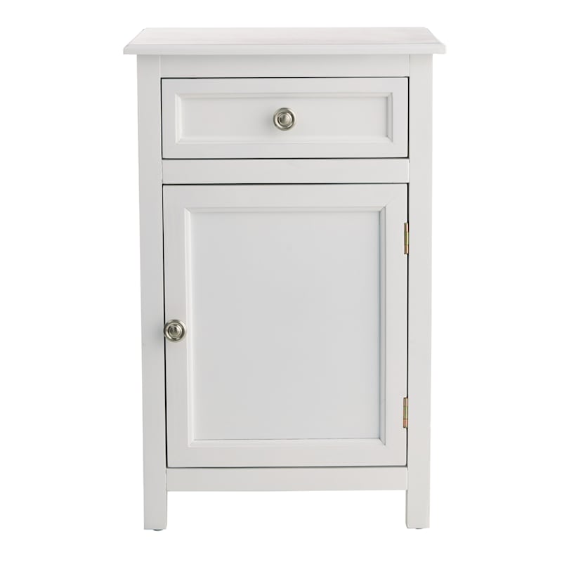 Providence Layne 1-Drawer & 1-Door Cabinet, White