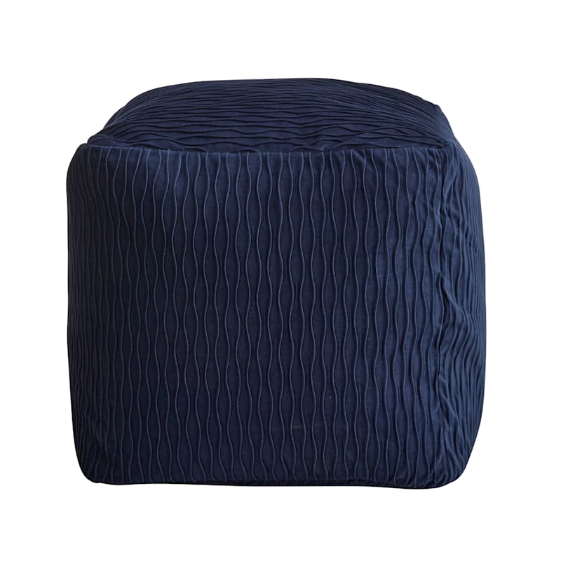 Ripple Pouf, Navy