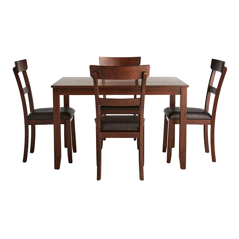 Anderson 5-Piece Wooden Dining Set, Walnut