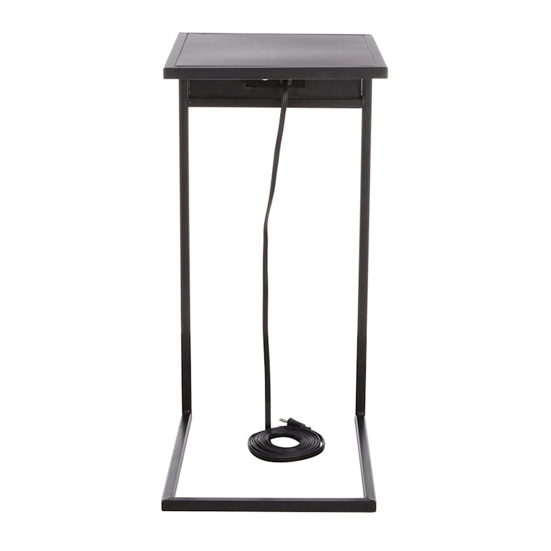 Black & Metal USB C-Table