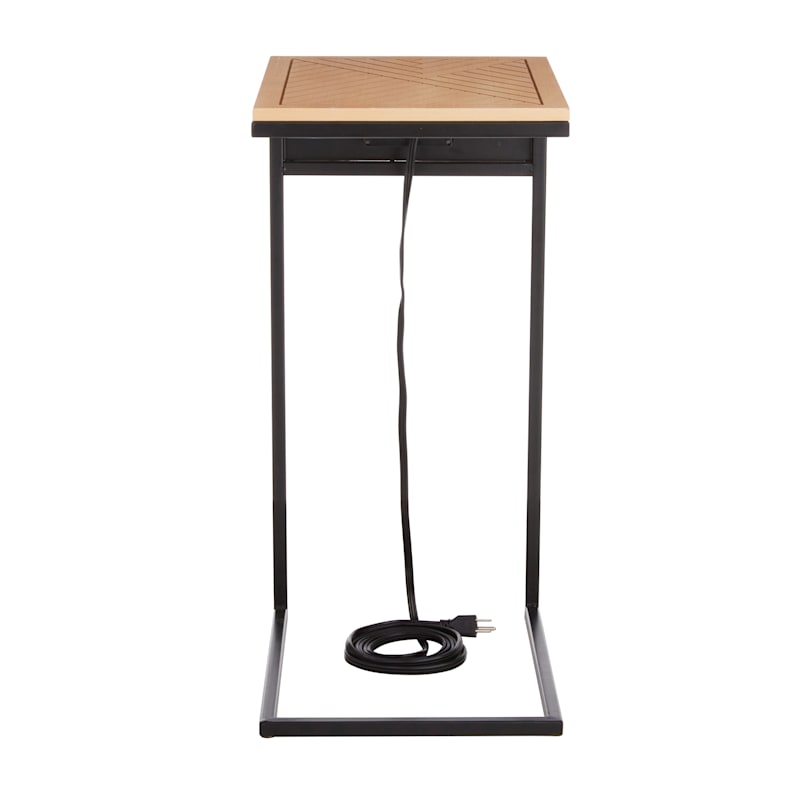 Parquet Wood USB C-Table