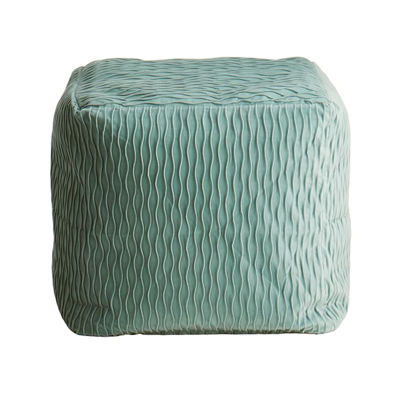 Mineral Blue Ripple Pouf