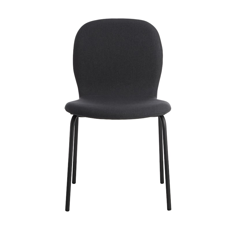 Preston Stackable Dining Chair, Charcoal Grey