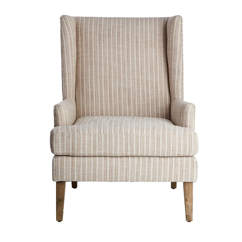 Honeybloom Asher Wing Accent Chair, Brown