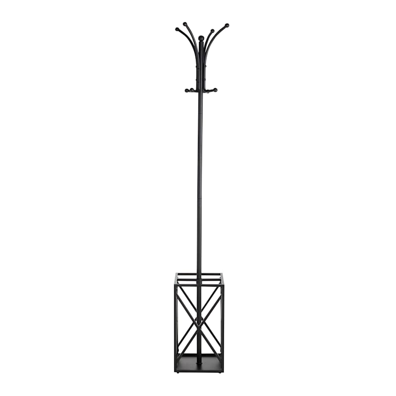 X-Base Metal Coat Rack, Black