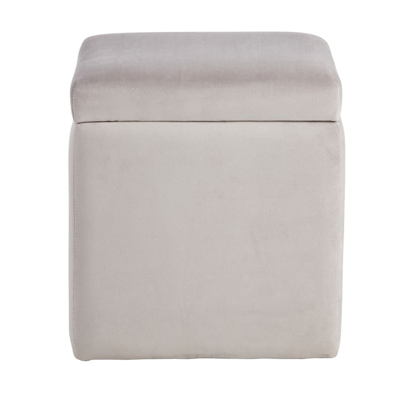 Stuart Square Storage Ottoman, Grey