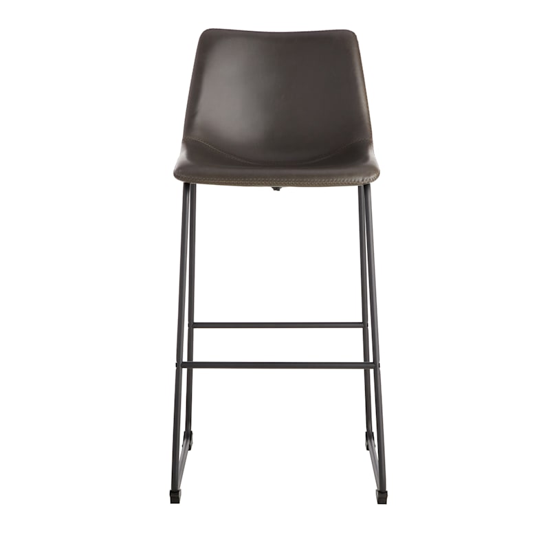 Crosby St. Drake Barstool, Dark Grey
