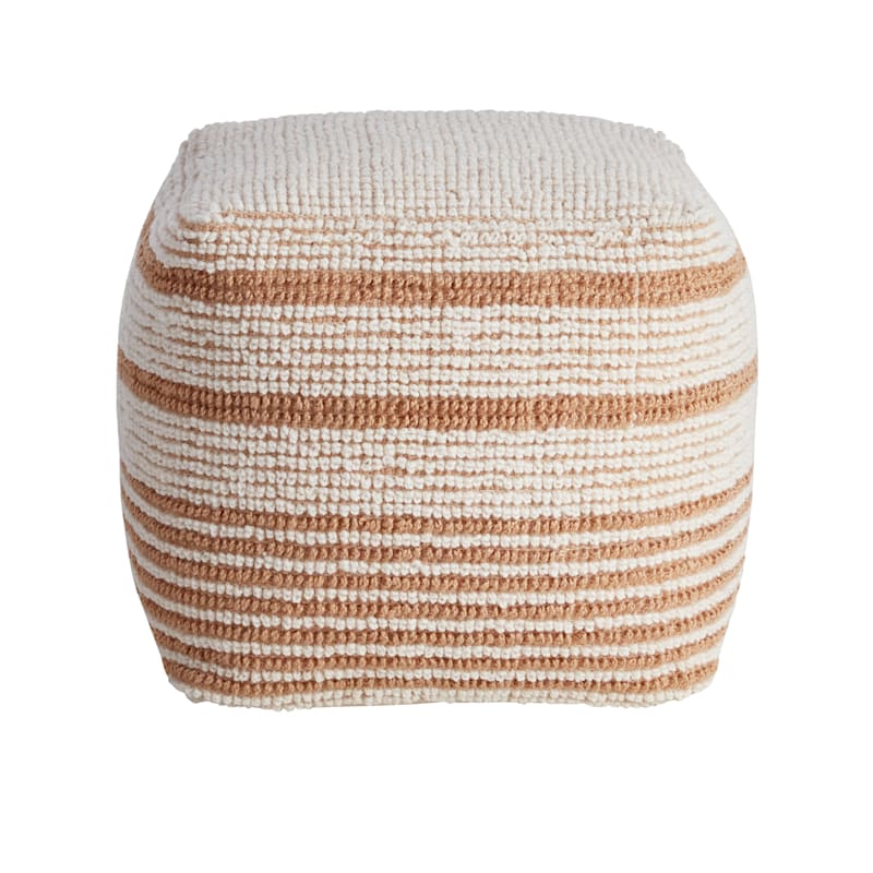 Honeybloom Ryder Pouf, Tan