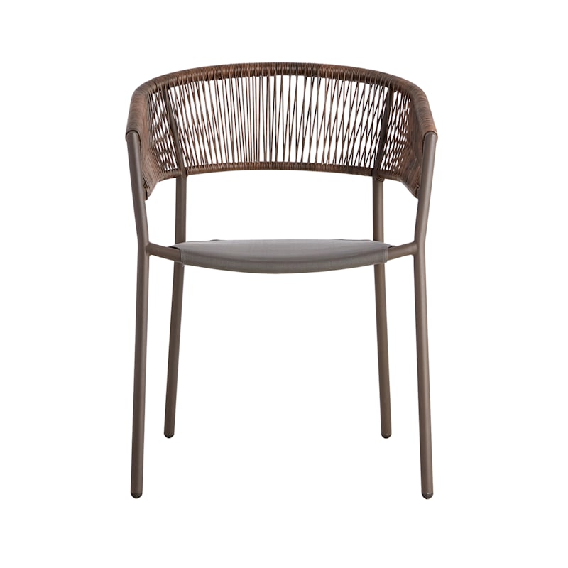 Crosby St. Brody Wicker Patio Chair, Dark Brown