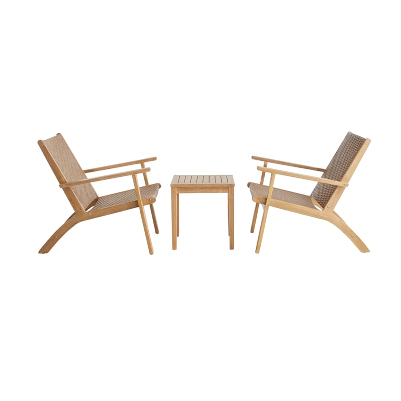 Park City Acacia Wood Patio Chat Set