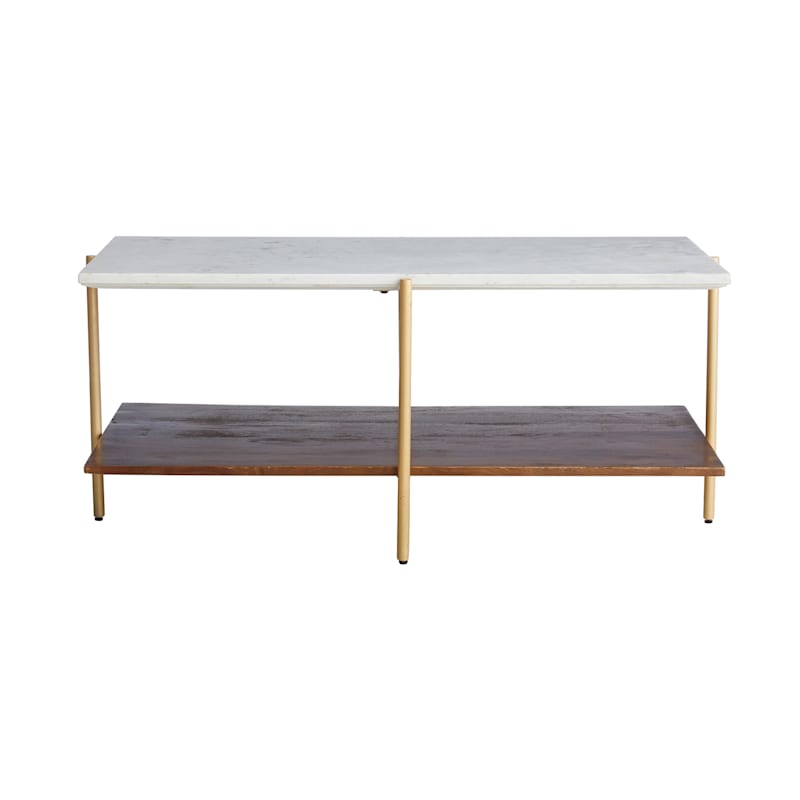 Crosby St. Wren Wooden & Stone Coffee Table
