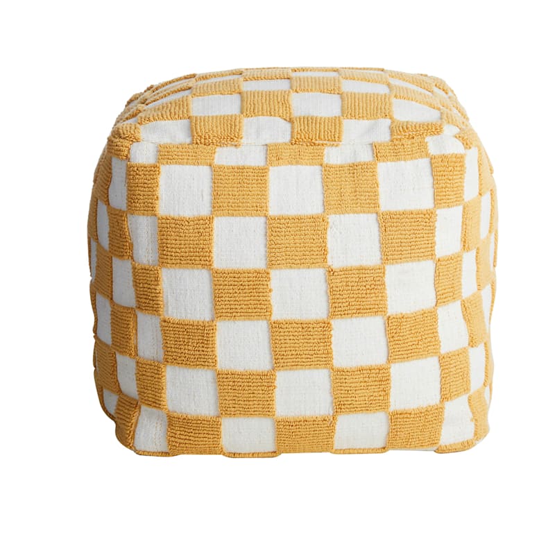 Honeybloom Cadence Pouf, Mustard