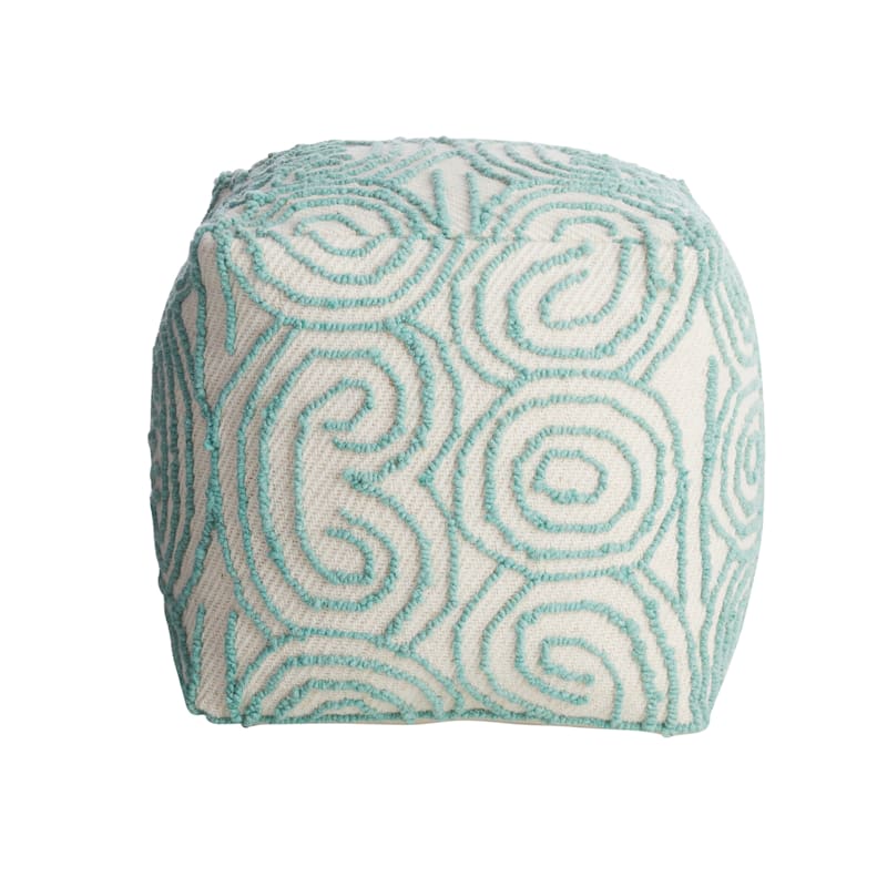 Found & Fable Zen Circle Pouf, Green