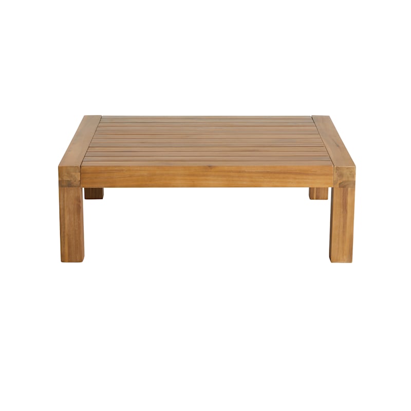 Park City Blonde Acacia Wood Patio Coffee Table, 31.5"