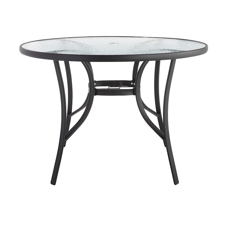Woodhill Round Patio Dining Table, Black
