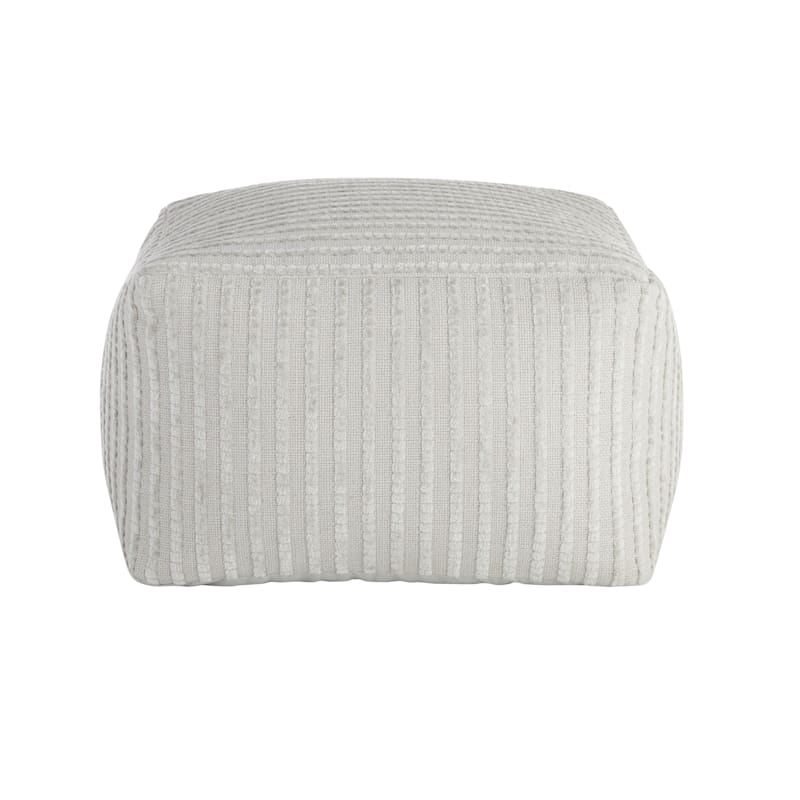 Bubble Dot Pouf, Light Grey