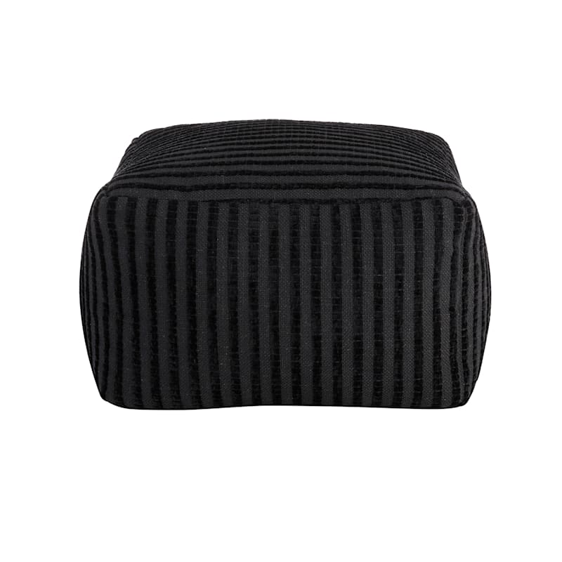 Bubble Dot Pouf, Black