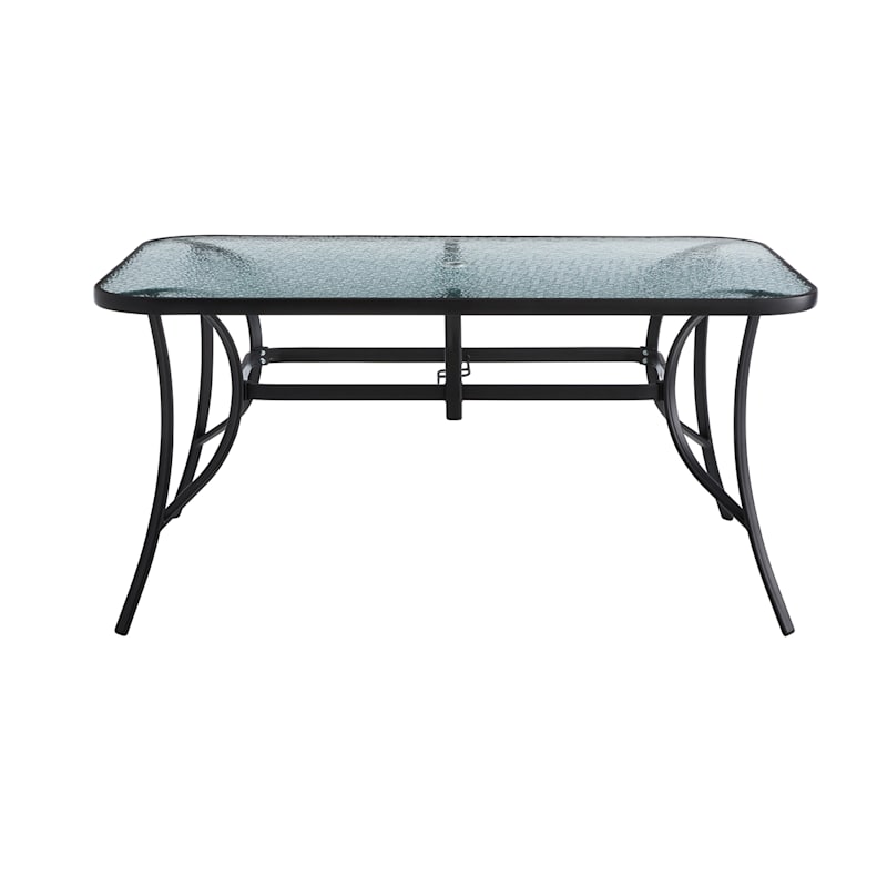 Woodhill Rectangle Patio Dining Table, Black