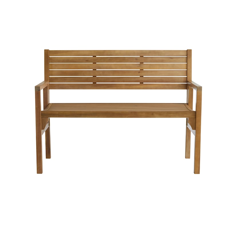 Honeybloom Acacia Wood Patio Foldable Bench