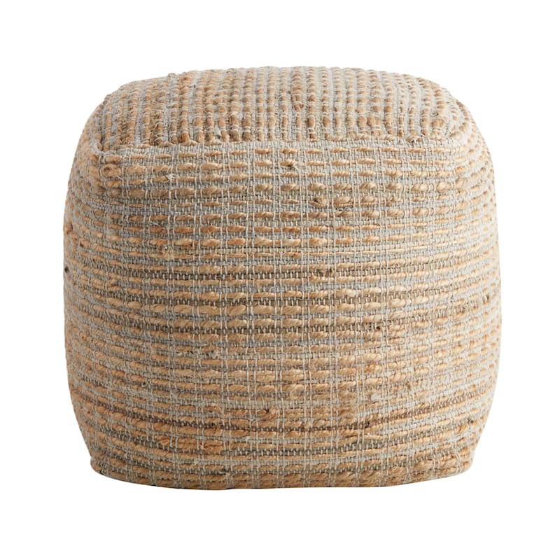 Honeybloom Conley Pouf, Tan