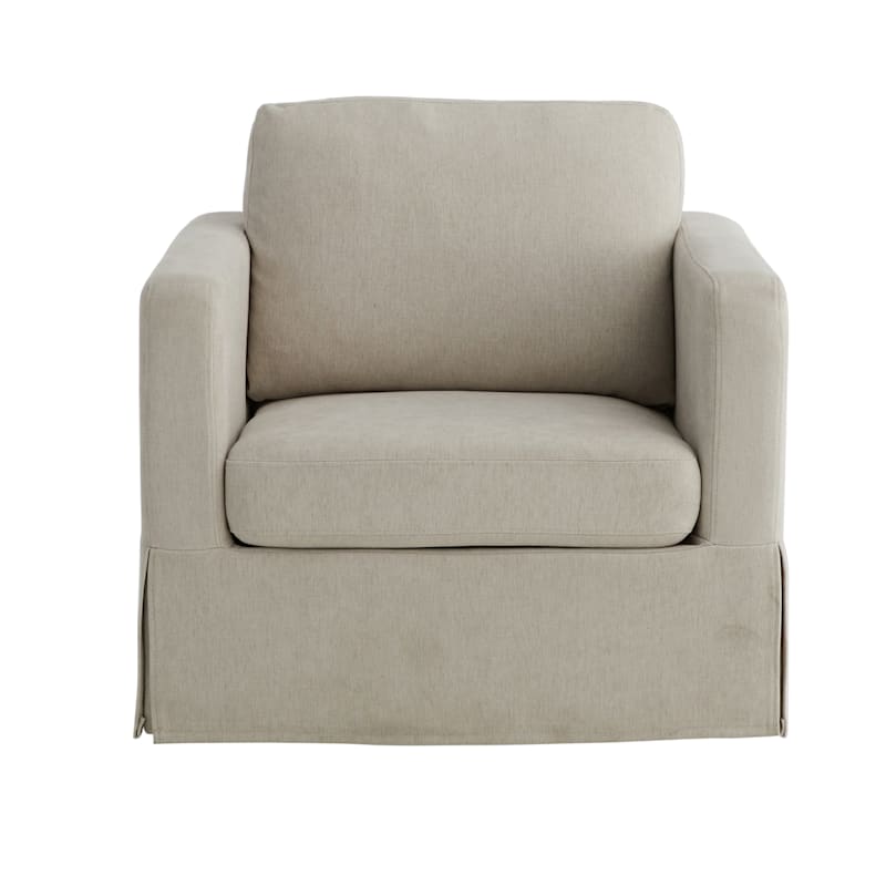 Honeybloom Langley Swivel Accent Chair, Taupe
