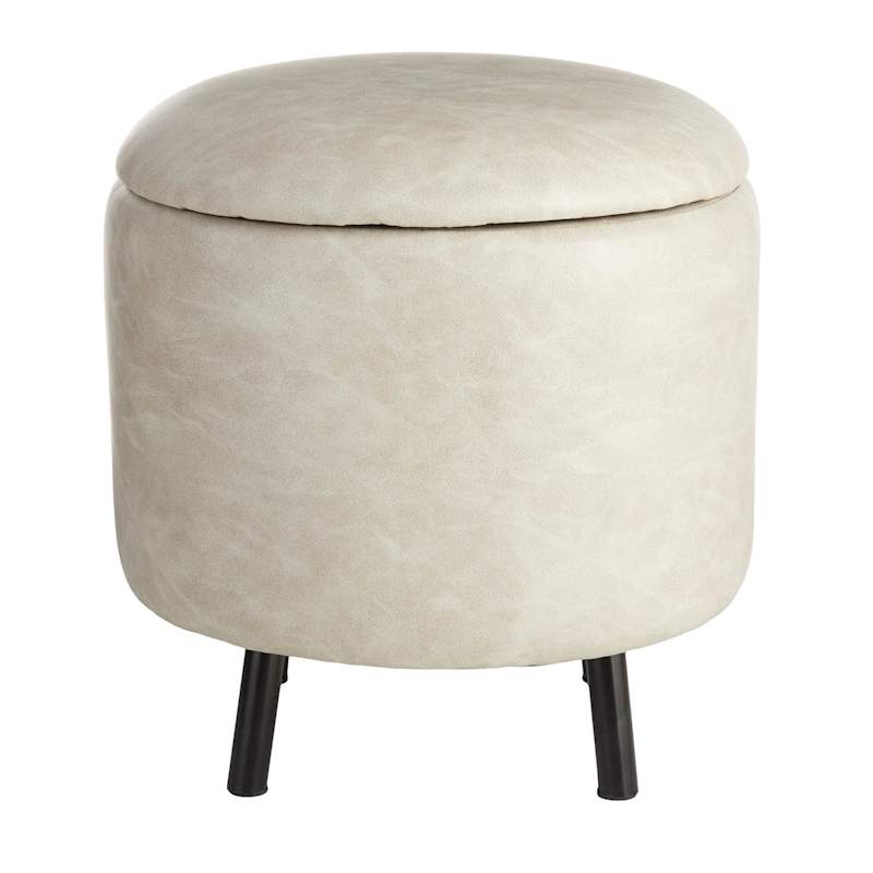 Crosby St. Andre Storage Ottoman, Grey