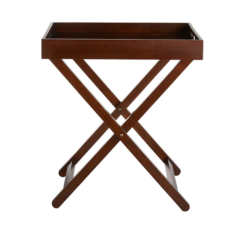 Laura Folding Tray Table - Walnut Finish