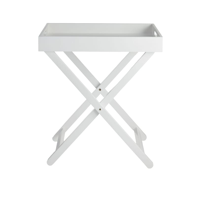 Laura Folding Tray Table - White